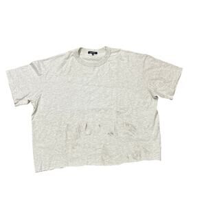 MADHAPPY Women's Cropped T-Shirt Size XL In Gray